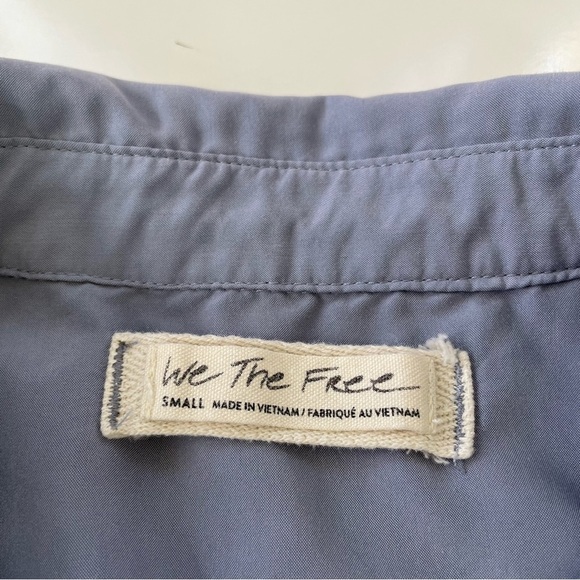 Free People We the Free Love Until Tomorrow Top Oversized Sky Blue Size Small - Picture 5 of 8